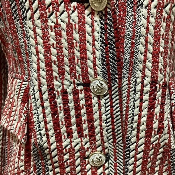 Cabi | Red Patchwork Blazer Jacket Style 6028 Small - Picture 10 of 13